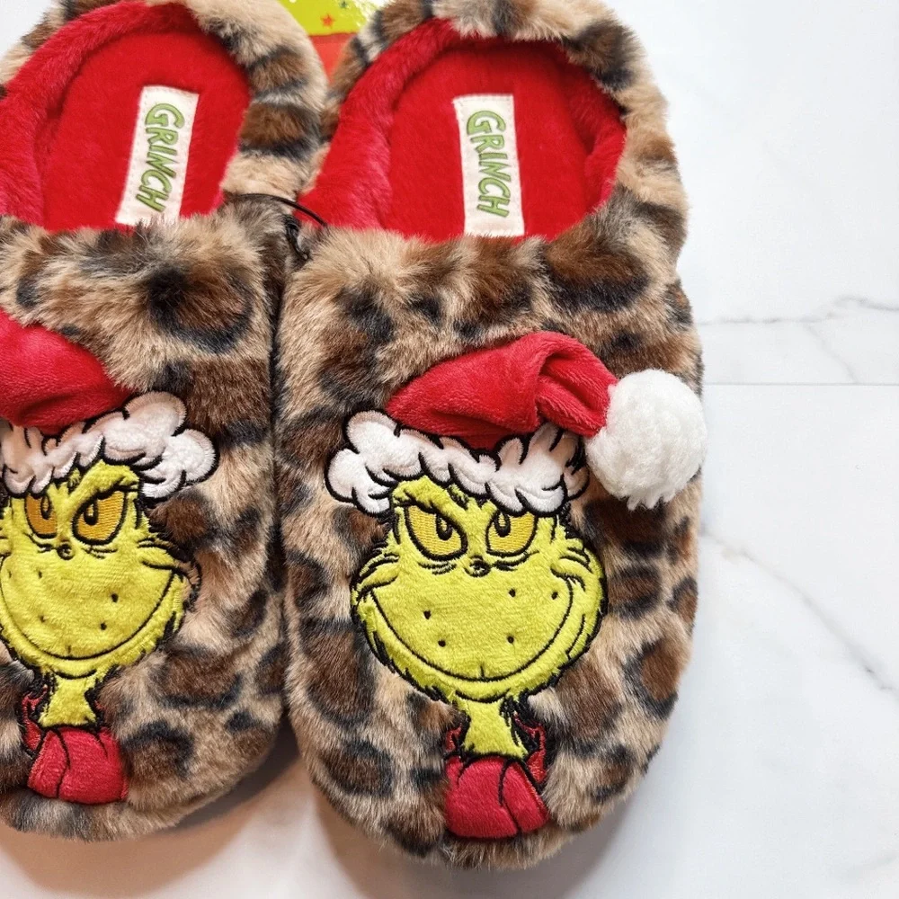 NWT Leopard Grinch Slippers - Picture 2 of 4